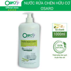 Nước rửa chén hữu cơ cao cấp OSARO 1000ml sả chanh